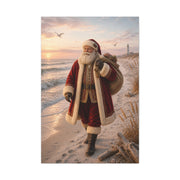 Coastal Santa at Sunrise Wall Art & Canvas Print