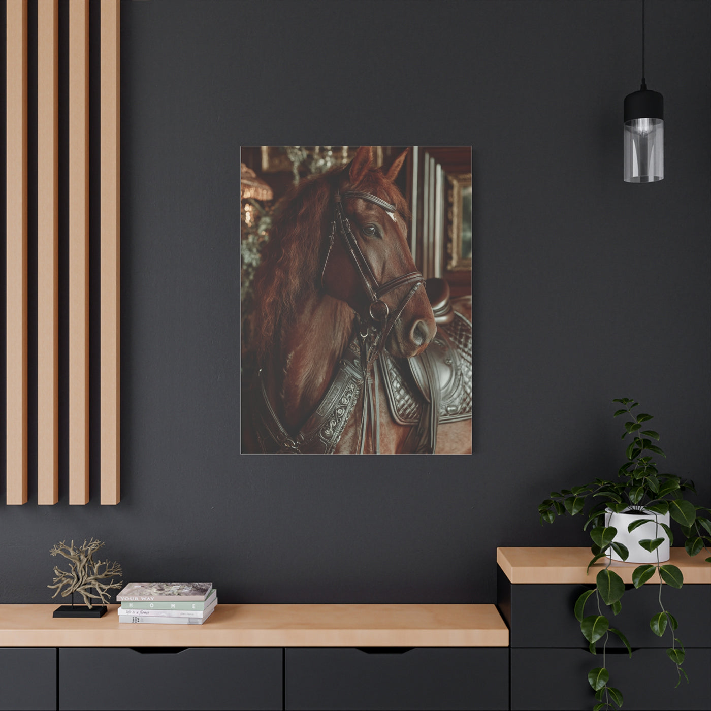 Regal Saddle Horse Portrait Wall Art & Canvas Print