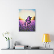 Lavender Field Purple Butterfly Wall Art & Canvas Prints
