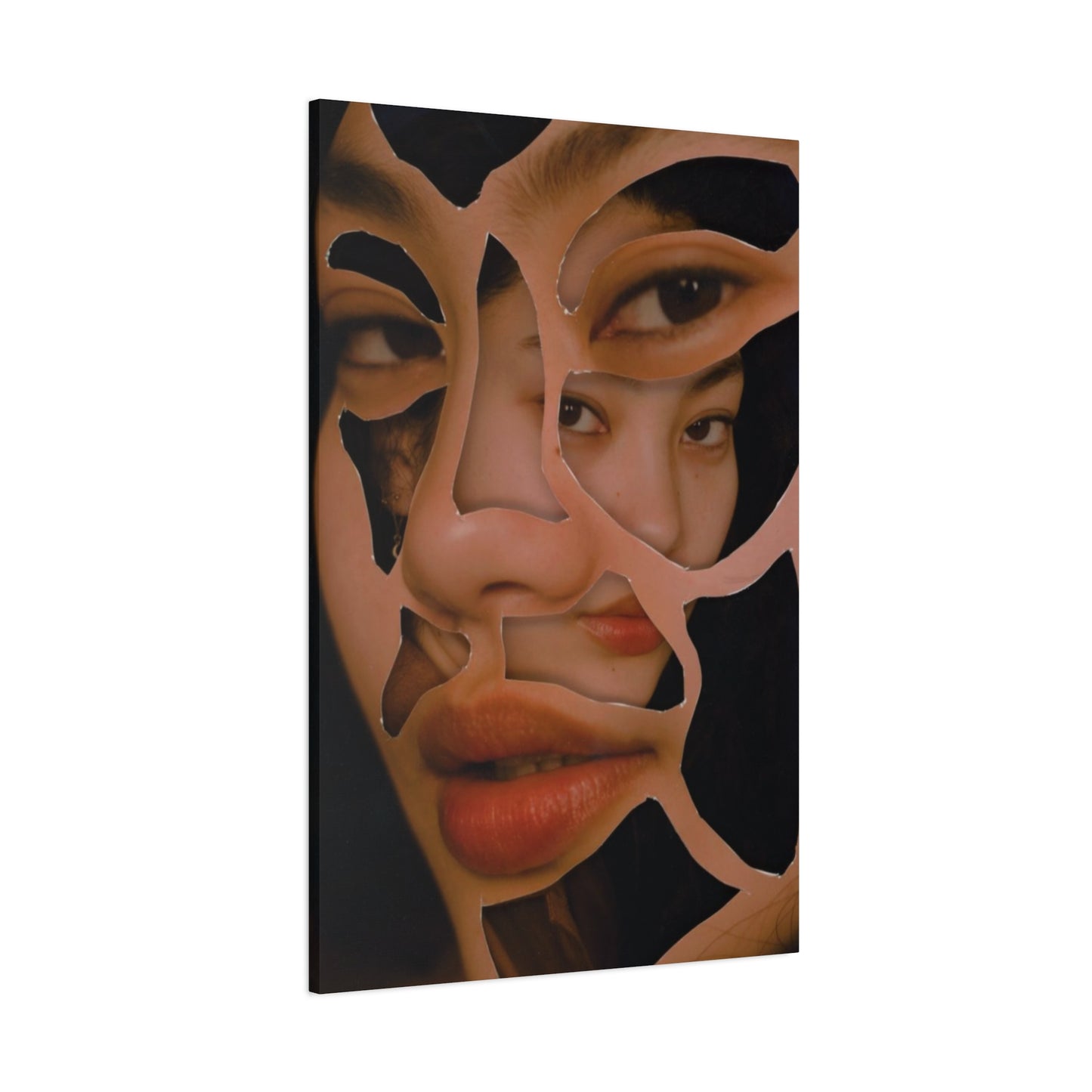 Face In A Face Painting Mixed Media Wall Art & Canvas Prints