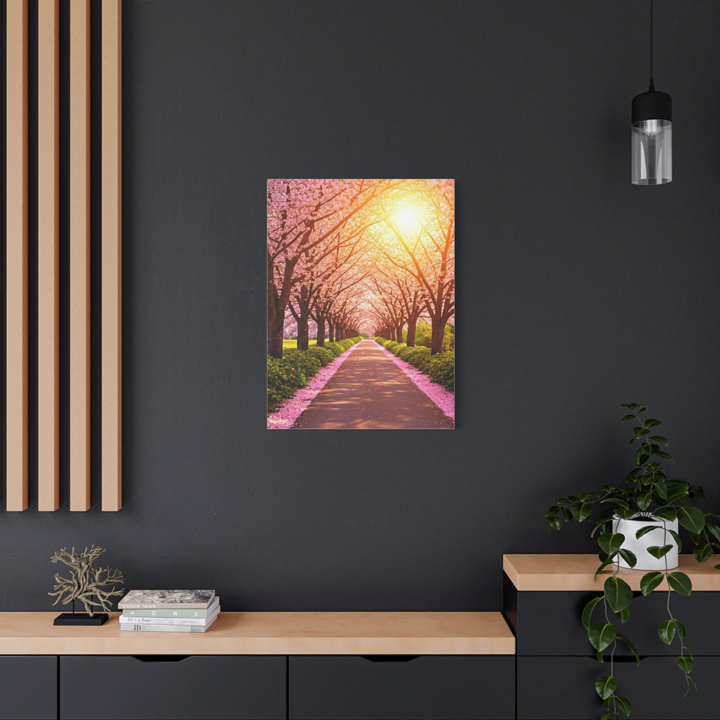 Cherry Blossom Tree Tunnel Spring Pathway Wall Art & Canvas Prints