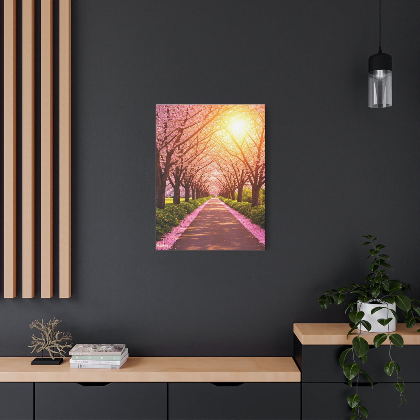 Cherry Blossom Tree Tunnel Spring Pathway Wall Art & Canvas Prints