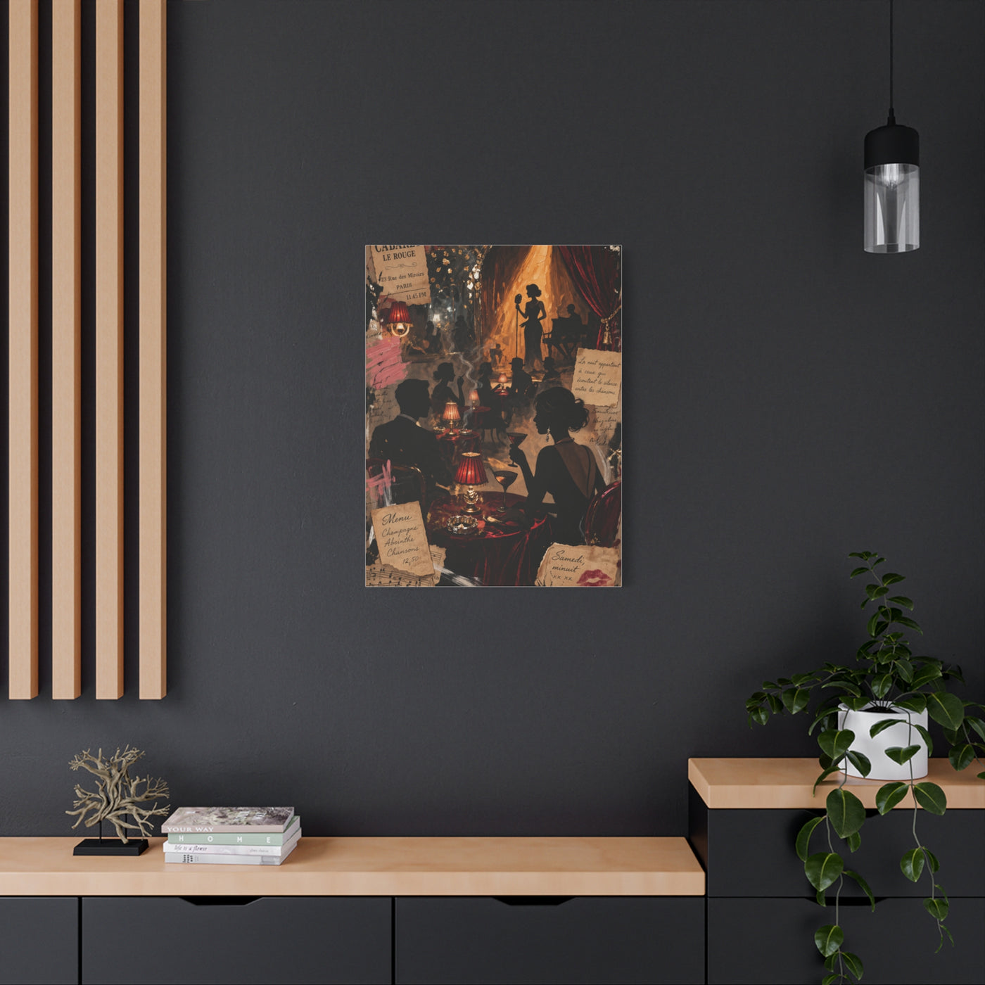 Cabaret Night Collage Scene Wall Art & Canvas Print