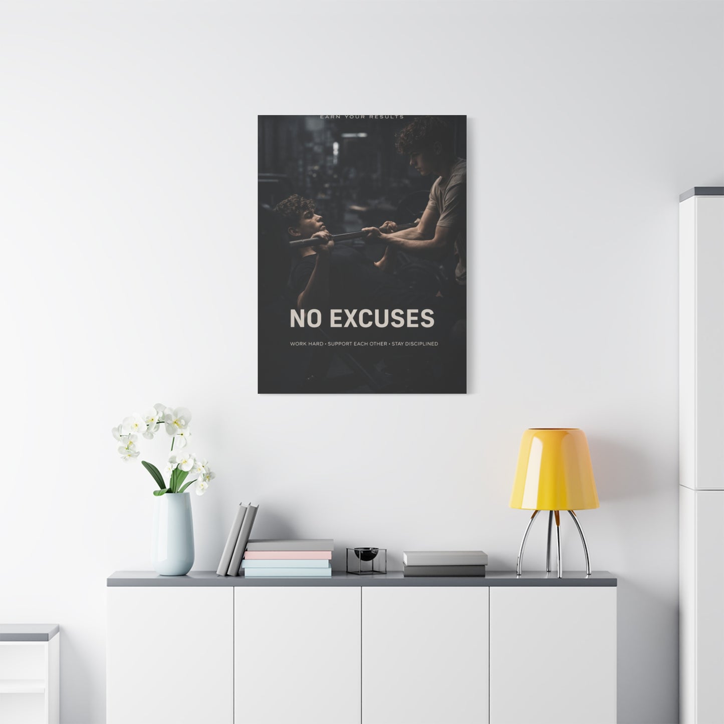 No Excuses Strength Wall Art & Canvas Print