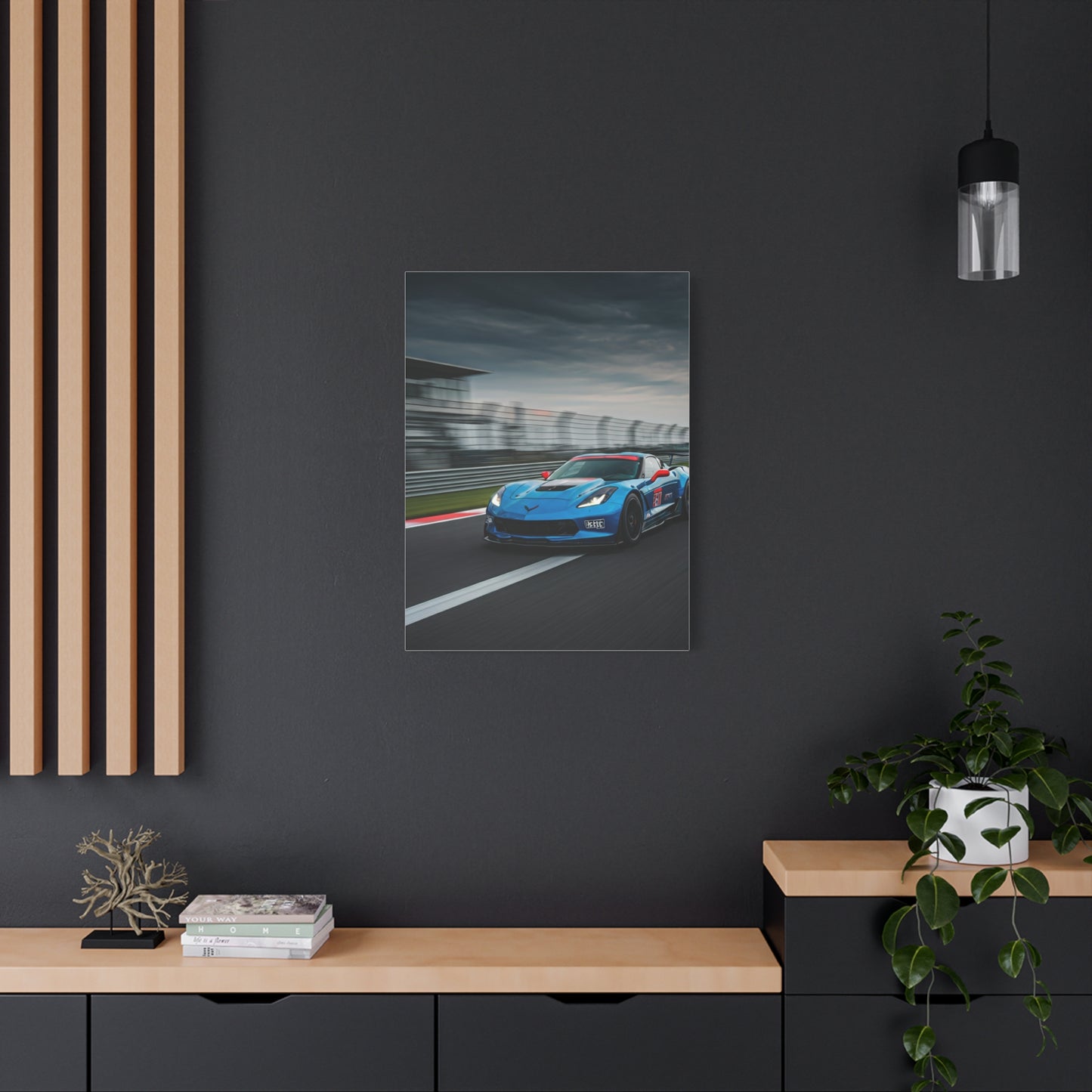 2019 Chevrolet Corvette C7 Z06 Start Finish Straight Wall Art & Canvas Prints