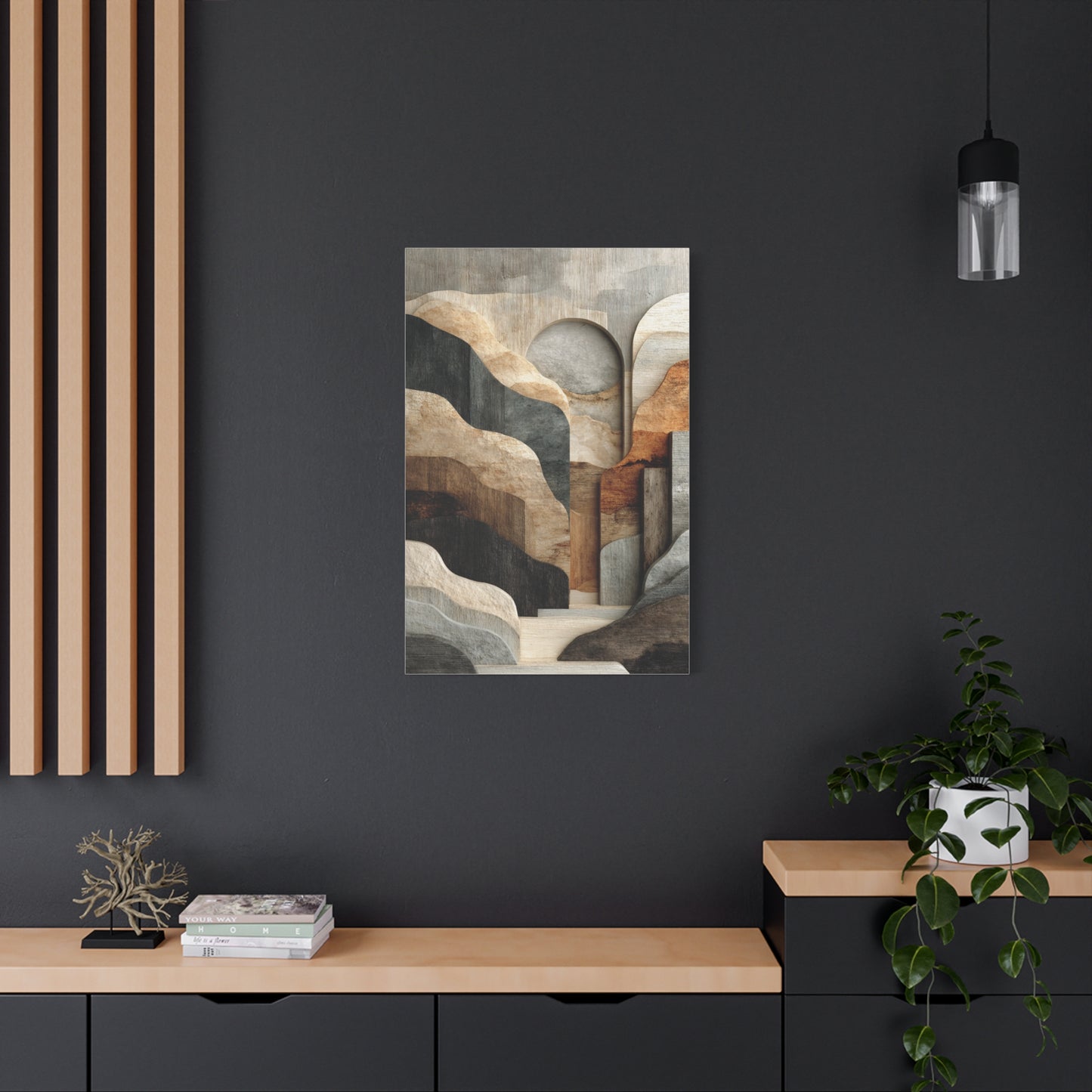 Organic Neutral Abstract Landscape Wall Art & Canvas Print
