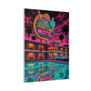 Retro Desert Flower Motel Pop-Art Wall Art & Canvas Print