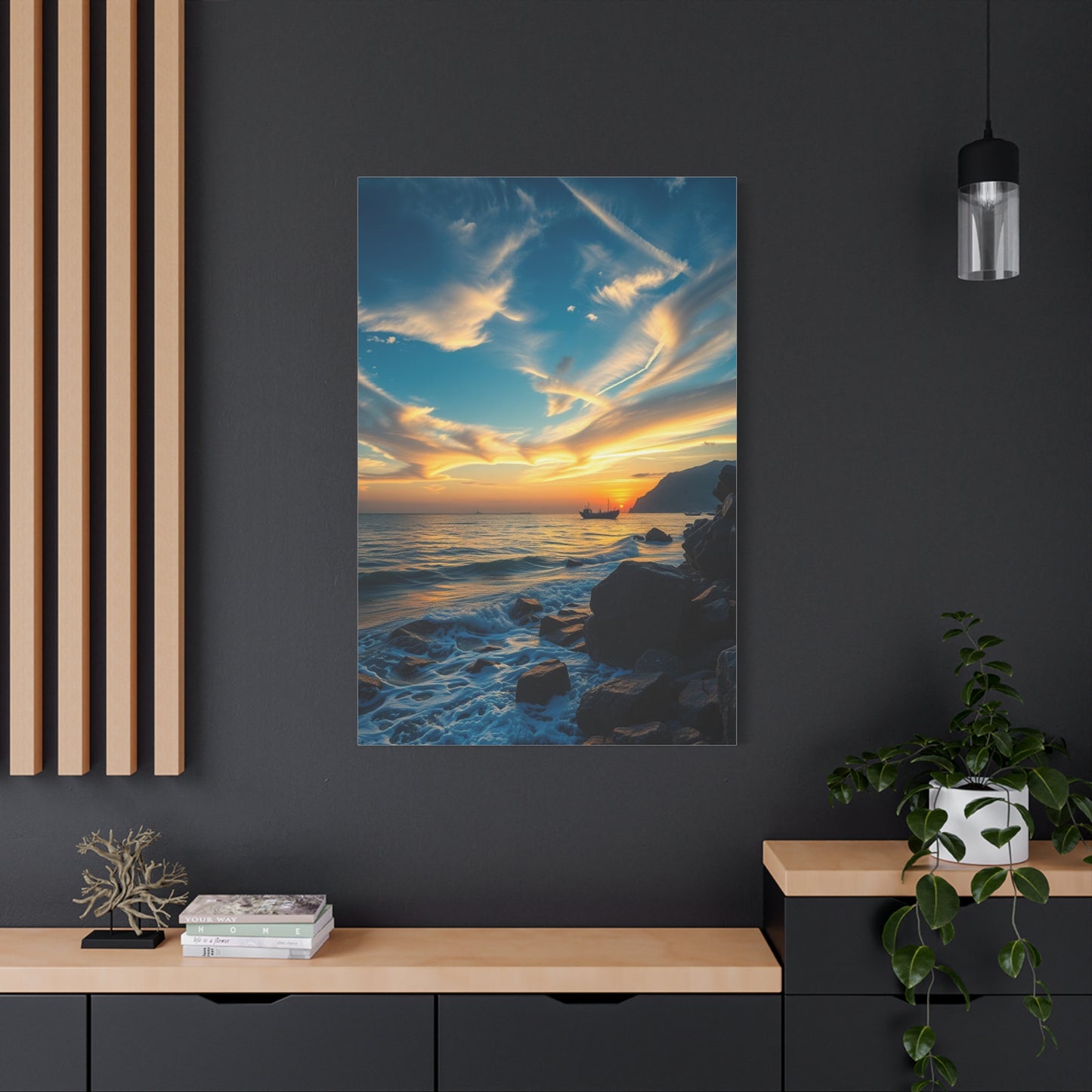 Gilded Wave Serenity Wall Art & Canvas Print