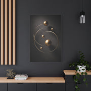 Floating Gold Sculptural Abstract Wall Art & Canvas Print