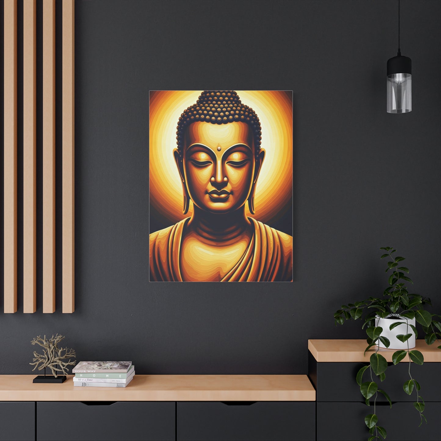 Golden Aura Buddha Meditation Wall Art & Canvas Prints