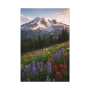 Mount Rainier Wildflower Meadow Wall Art & Canvas Print