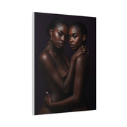 Intimate Dual Portrait Embrace Wall Art & Canvas Print