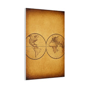 Twin Hemisphere Antique World Map Wall Art & Canvas Prints