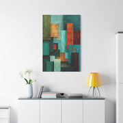 Layered Color Field Geometry Wall Art & Canvas Print