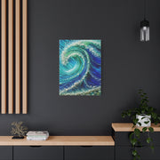 Crystal Ocean Curl Glass Texture Wall Art & Canvas Print