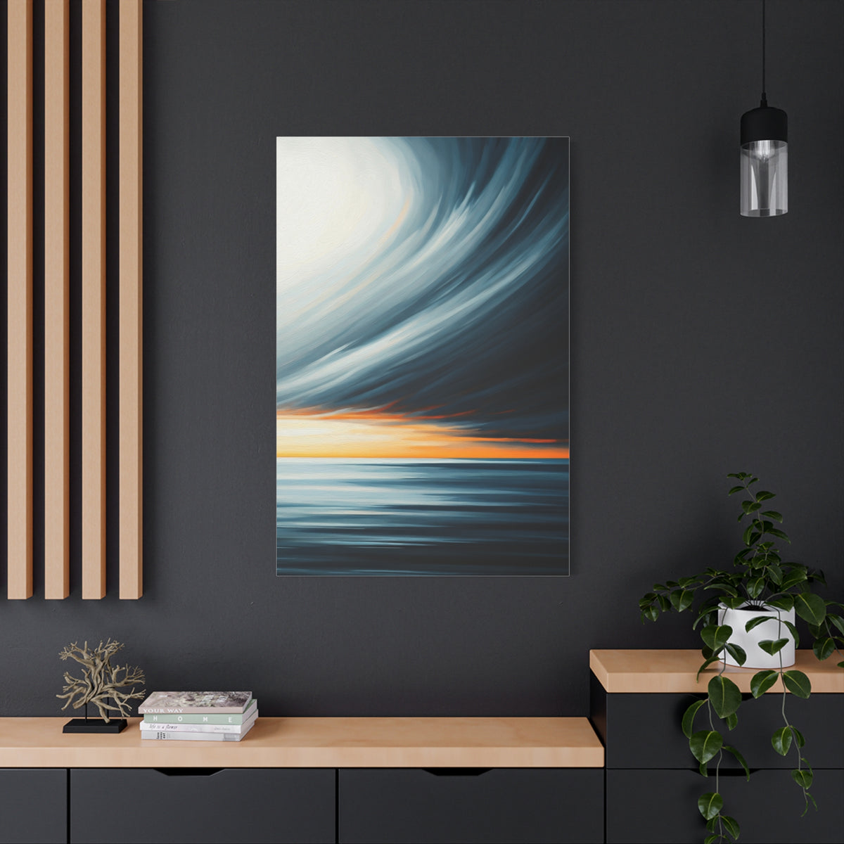 Ethereal Ocean Dusk Abstract Wall Art & Canvas Prints