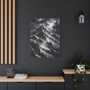 Impasto Oil Alpine Peak Wall Art & Canvas Print