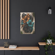 Metal Hibiscus Botanical Sculpture Tropical Wall Art & Canvas Print