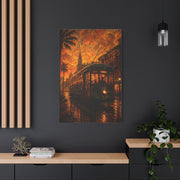 Historic Streetcar Jazz Sunset Wall Art & Canvas Print