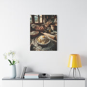 Homemade Pasta Rustic Kitchen Prep Wall Art & Canvas Print