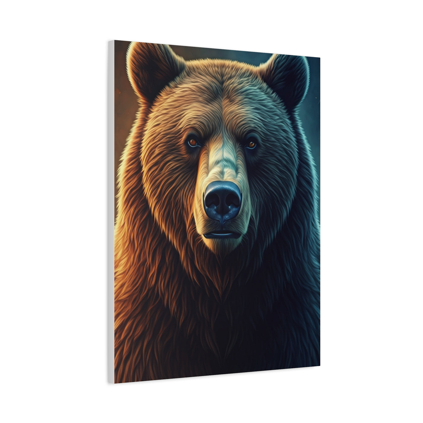 Warm & Cool Contrast Grizzly Portrait Wall Art & Canvas Prints