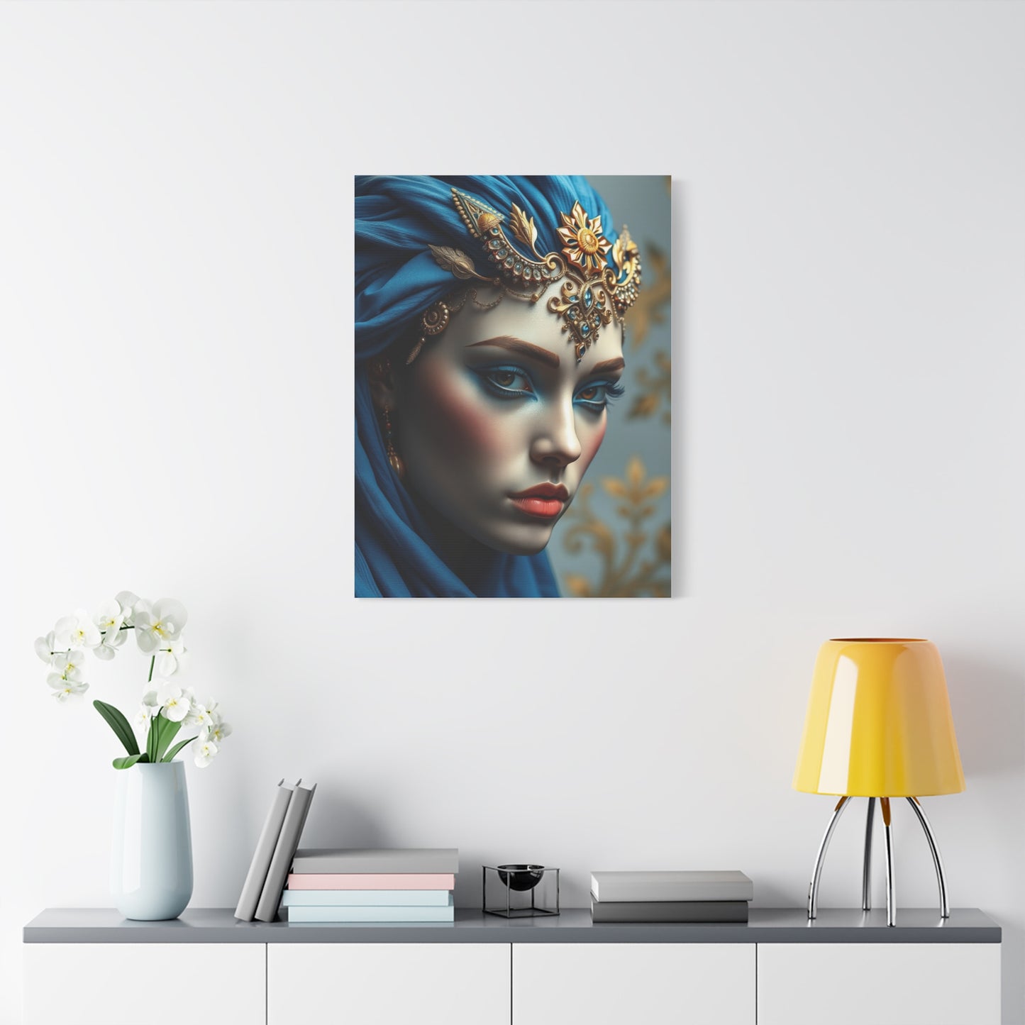 Blue & Gold Art Premium Gallery Wall Art & Canvas Print