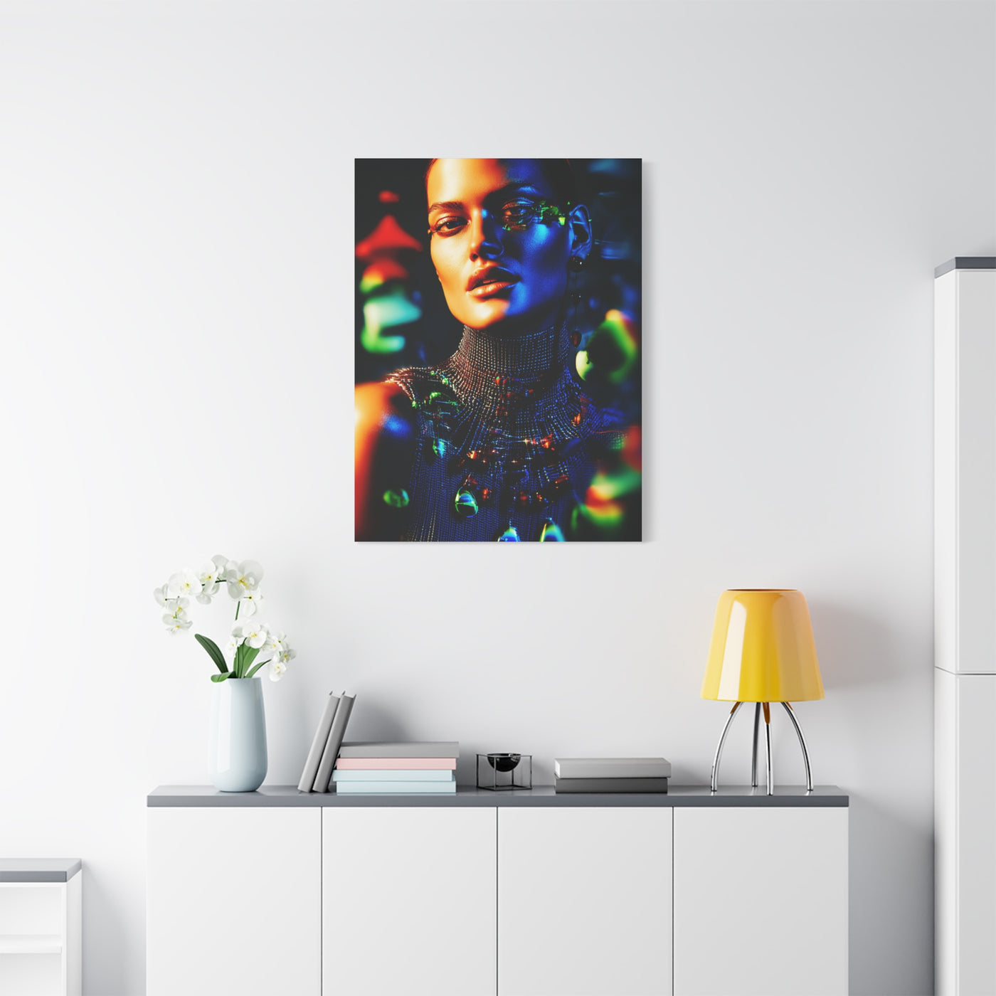 Luminous Fashion Portrait Contemporary Wall Art & Canvas Print