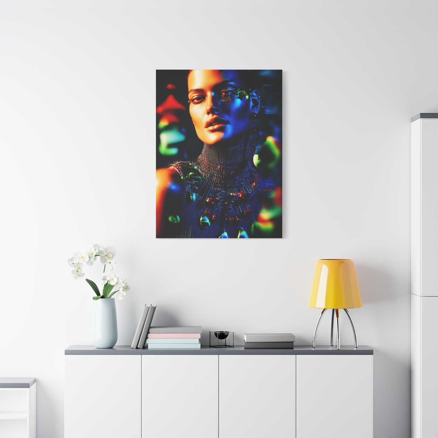 Luminous Fashion Portrait Contemporary Wall Art & Canvas Print