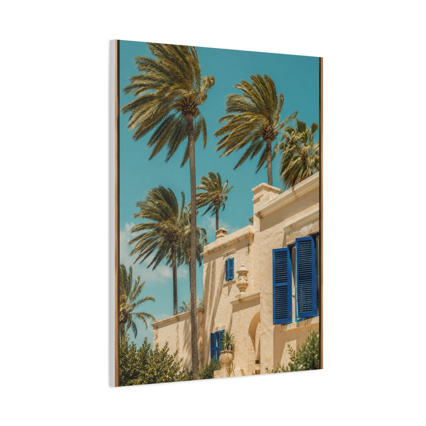 Mediterranean Palm Villa Breeze Tropical Wall Art & Canvas Print