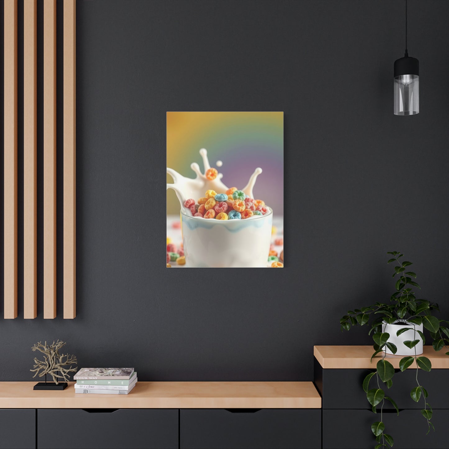Fruit Loops in Milk Art Premium Canvas 18 Wall Art & Canvas Print