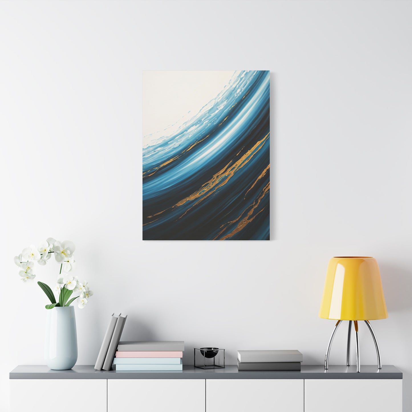 Azure Current Gold Accent Wall Art & Canvas Prints
