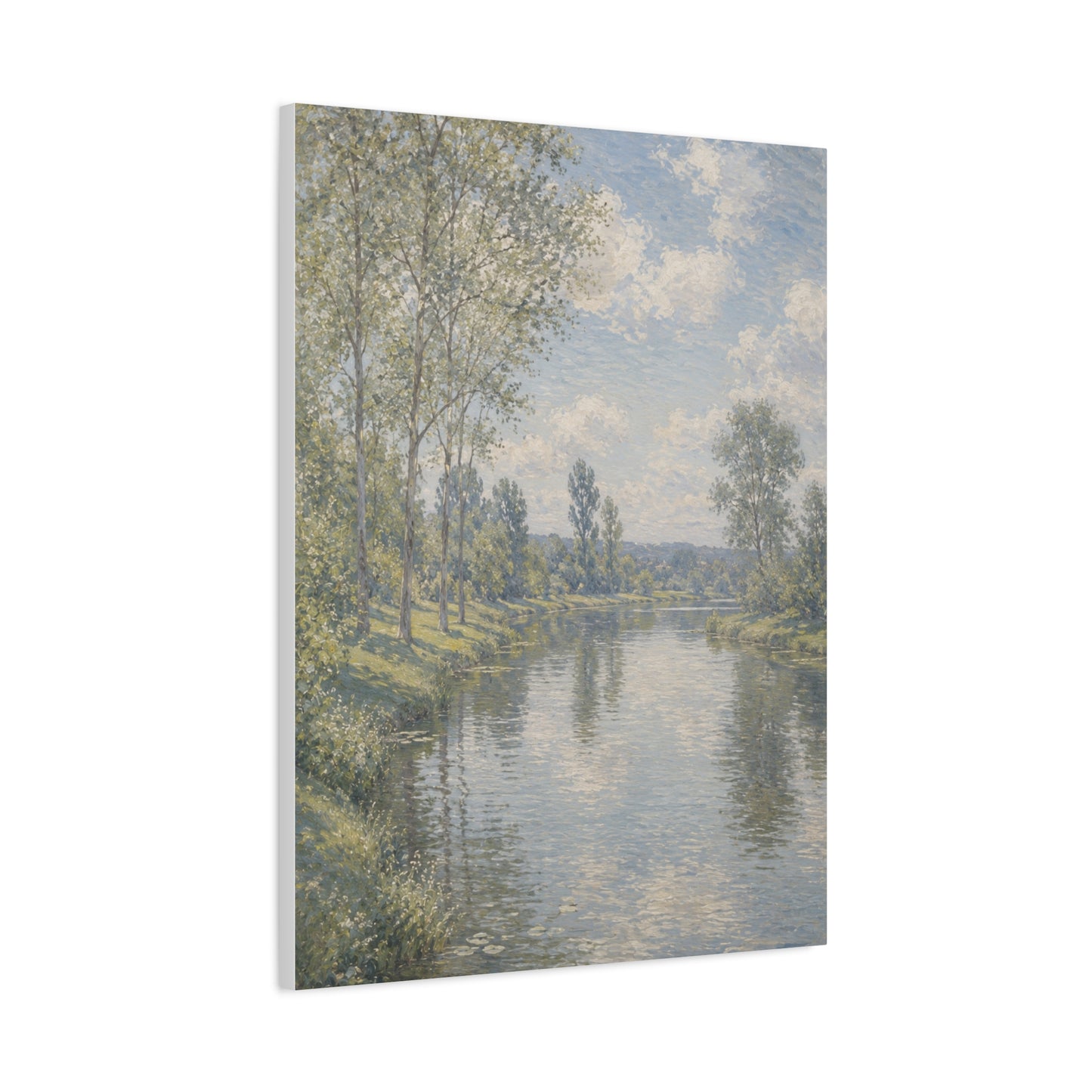 Beside Still Waters Impressionist Scripture Wall Art & Canvas Print