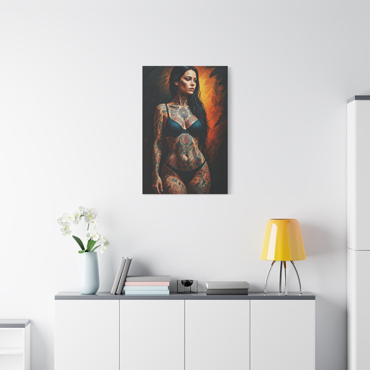 Tattooed Muse Portrait Wall Art & Canvas Print