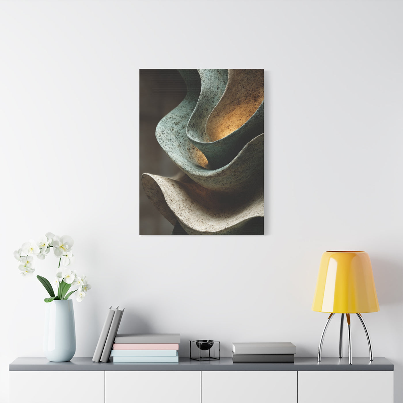Sculptural Flow Abstract Form Wall Art & Canvas Print