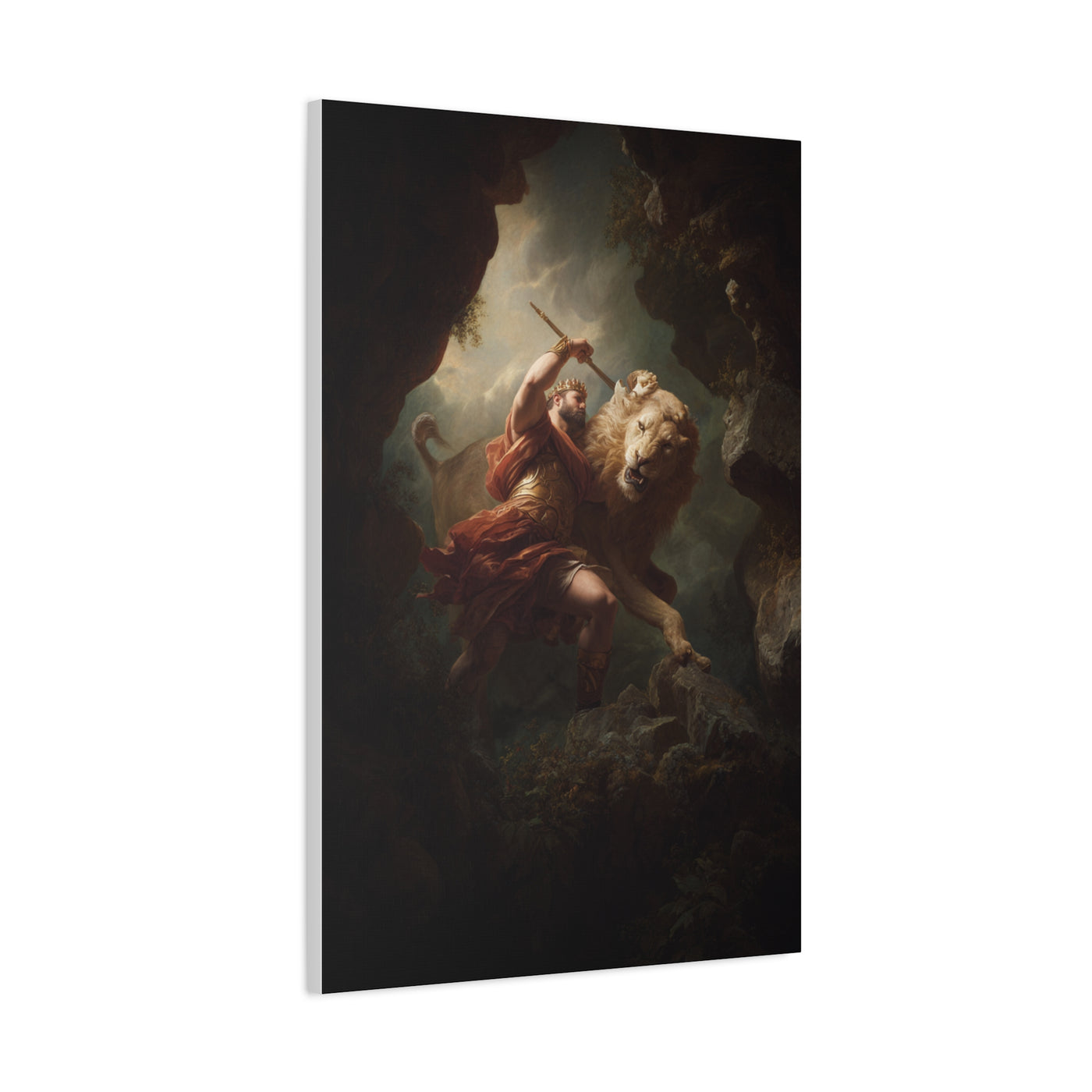 Hercules Defeating the Nemean Lion Wall Art & Canvas Print