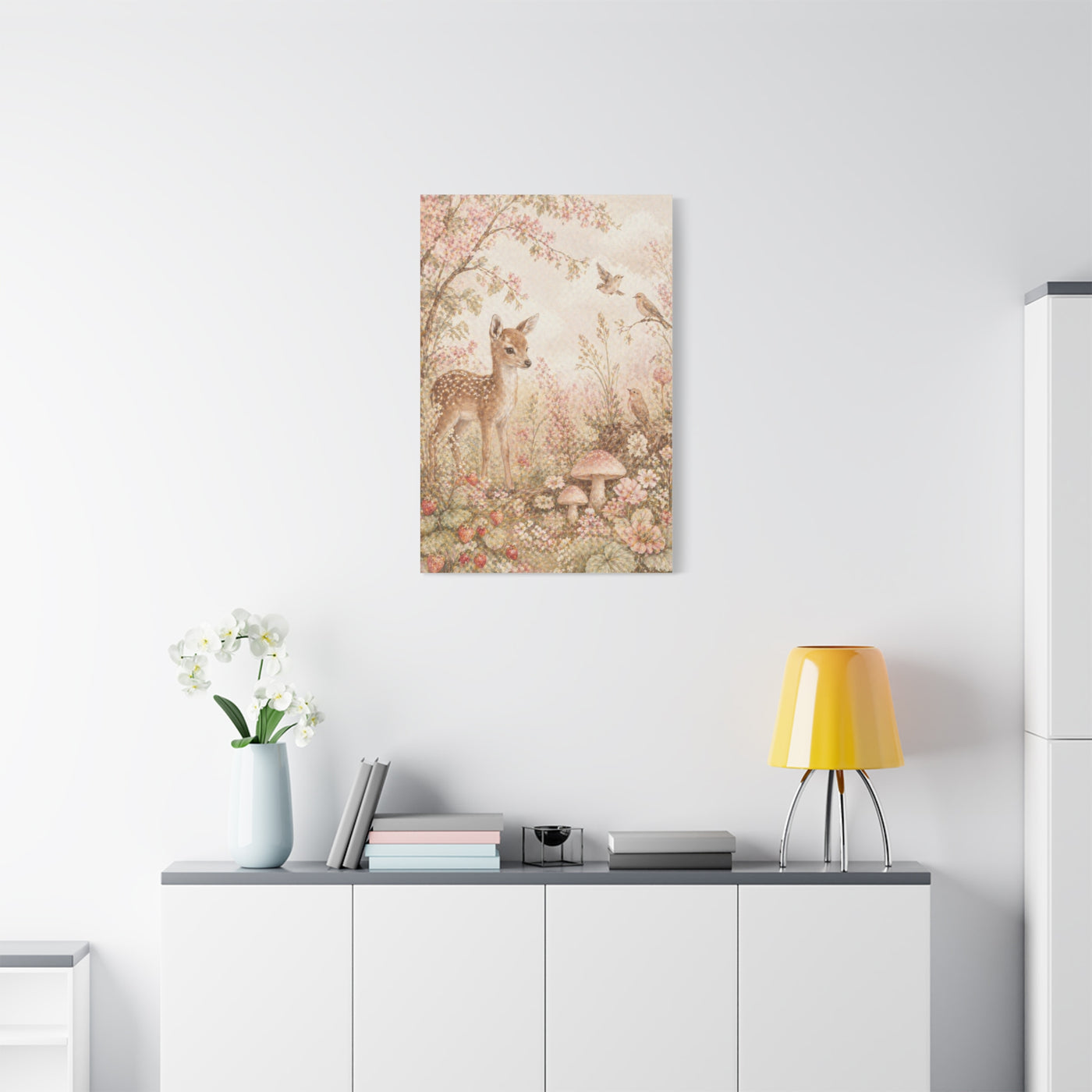 Soft Pink Woodland Storybook Wall Art & Canvas Print