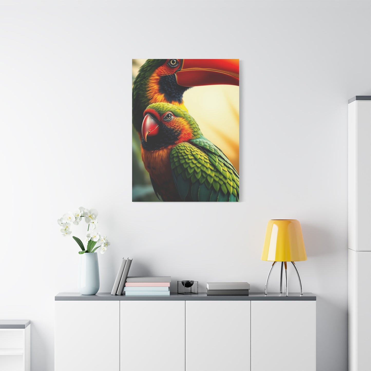 Masterpiece Tropical Birds Art Vision Wall Art & Canvas Print