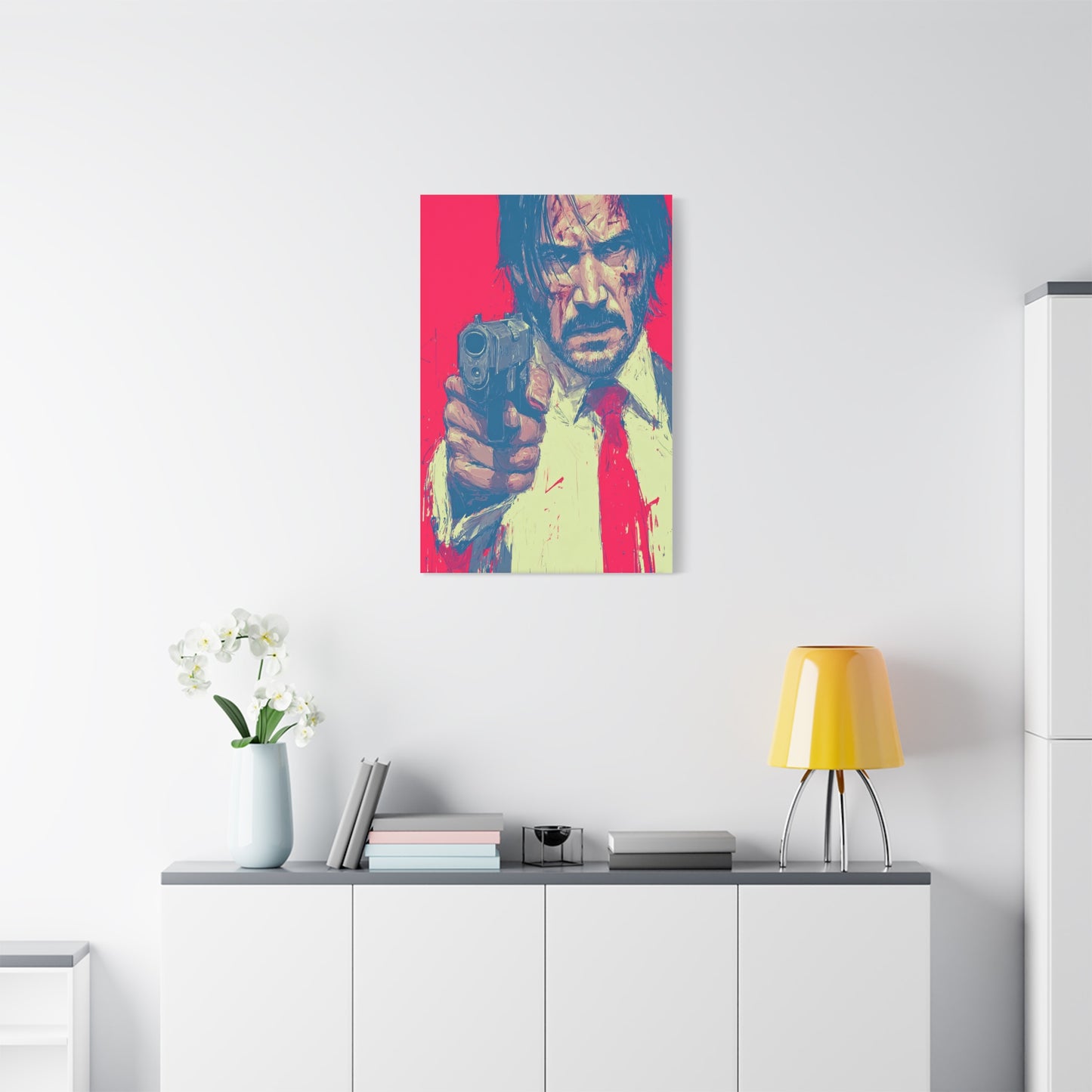 John Wick Graphic Illustration Movie Poster Wall Art & Canvas Print