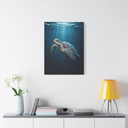 Sea Turtle Beneath Ocean Light Wall Art & Canvas Prints