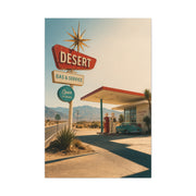 Desert Gas Station Americana Wall Art & Canvas Print