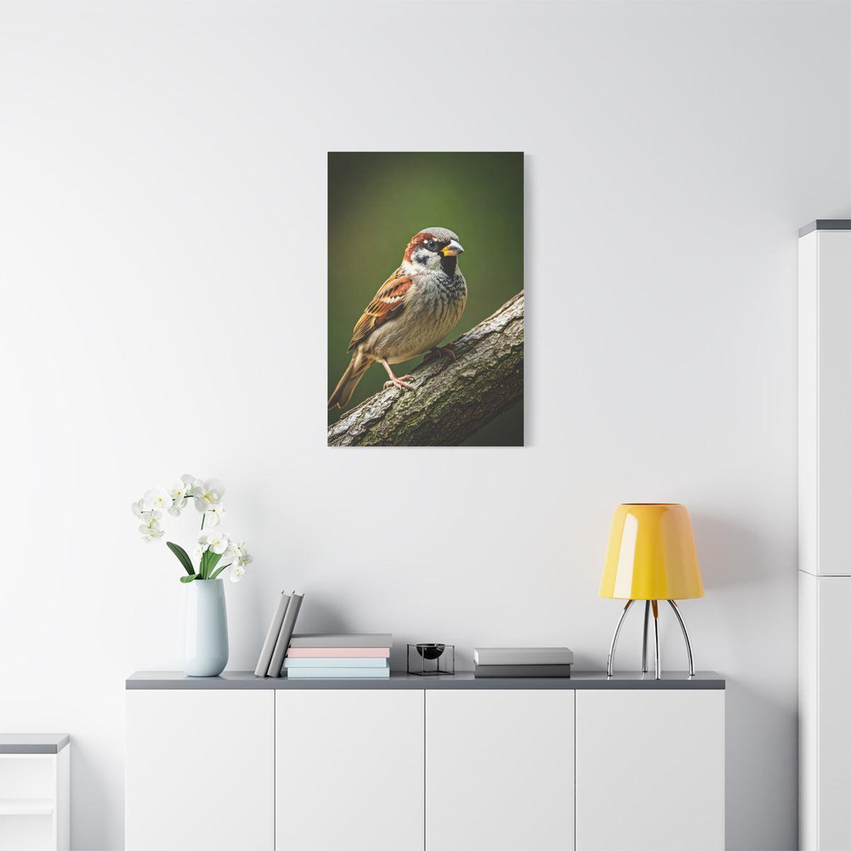 Charming Sparrow Close-Up Wall Art & Canvas Prints