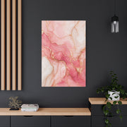 Pink and Gold Marble Flow Wall Art & Canvas Print