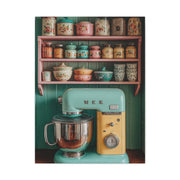 Vintage Pastel Kitchen Mixer Display Wall Art & Canvas Print