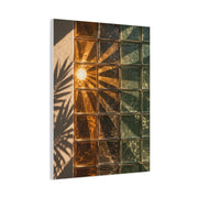 Sunburst Glass Block Reflection Wall Art & Canvas Print