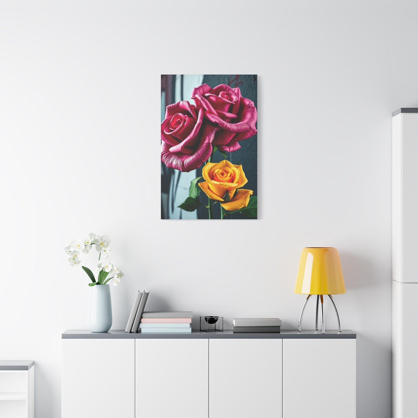Luxe Blossom Graffiti Canvas Wall Art & Canvas Print