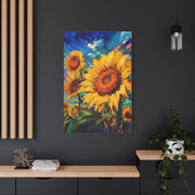 Contemporary Impressionist Sunflower Painting Wall Art & Canvas Print