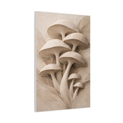 Minimalist Plaster Mushroom Relief Wall Art & Canvas Print