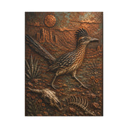 Hammered Copper Roadrunner Southwest Wall Art & Canvas Print