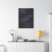 Fluid Navy Wave Abstraction Wall Art & Canvas Print