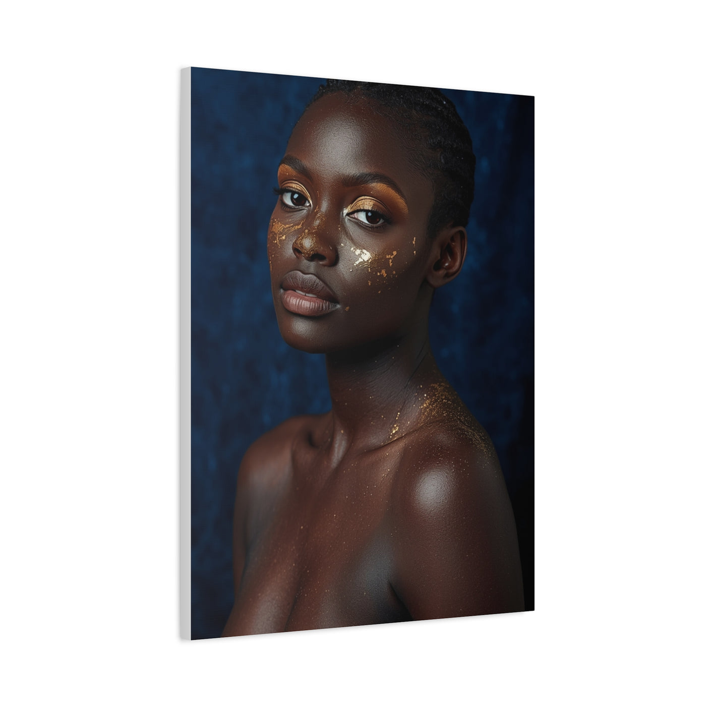Minimal Gold Highlight Portrait Wall Art & Canvas Print